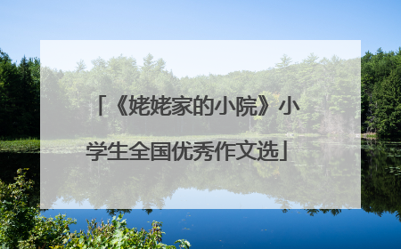 《姥姥家的小院》小学生全国优秀作文选