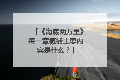 《海底两万里》每一章概括主要内容是什么？