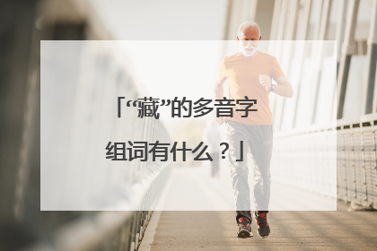 “藏”的多音字组词有什么？