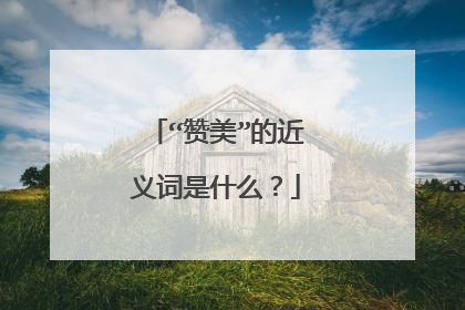 “赞美”的近义词是什么？