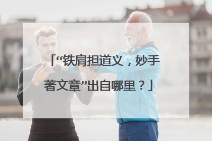 “铁肩担道义，妙手著文章”出自哪里？