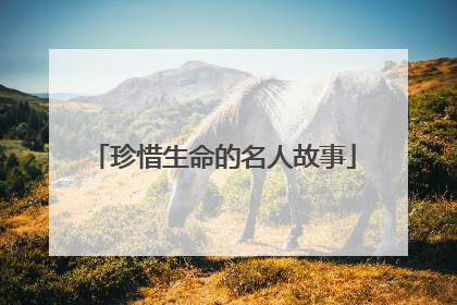 珍惜生命的名人故事