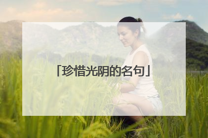 珍惜光阴的名句