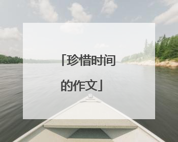 珍惜时间的作文