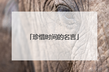 珍惜时间的名言