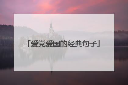 爱党爱国的经典句子