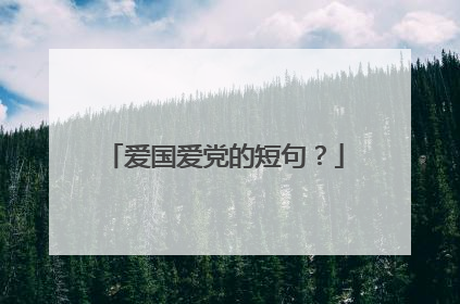 爱国爱党的短句？