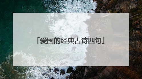 爱国的经典古诗四句