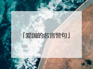 爱国的名言警句