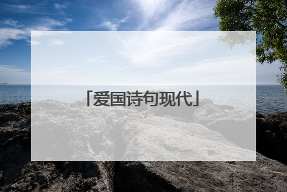 爱国诗句现代