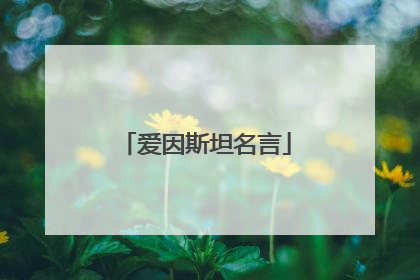 爱因斯坦名言