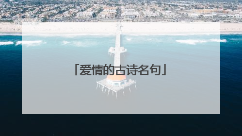 爱情的古诗名句