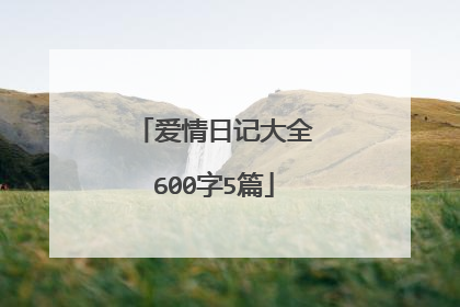 爱情日记大全600字5篇