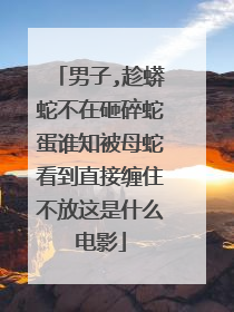 男子,趁蟒蛇不在砸碎蛇蛋谁知被母蛇看到直接缠住不放这是什么电影