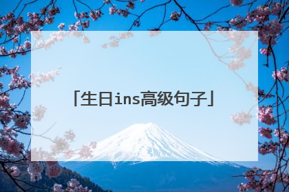 生日ins高级句子