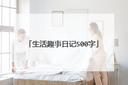 生活趣事日记500字