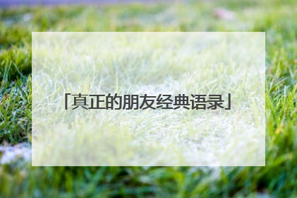 真正的朋友经典语录