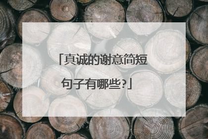 真诚的谢意简短句子有哪些?