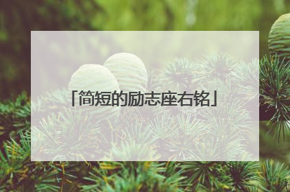 简短的励志座右铭