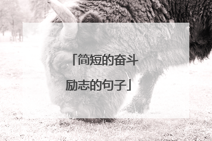 简短的奋斗励志的句子