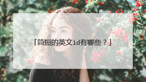 简短的英文id有哪些？