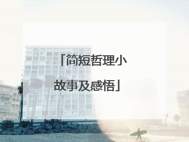 简短哲理小故事及感悟