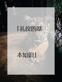礼仪的基本知识