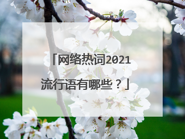 网络热词2021流行语有哪些？