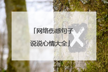 网络伤感句子说说心情大全