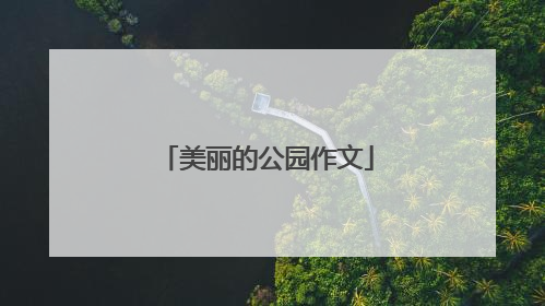 美丽的公园作文
