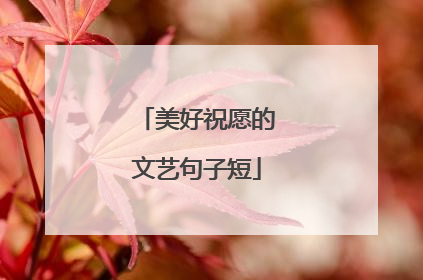 美好祝愿的文艺句子短