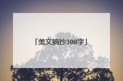 美文摘抄300字