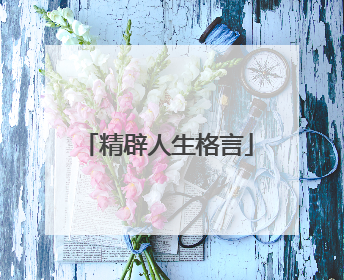 精辟人生格言