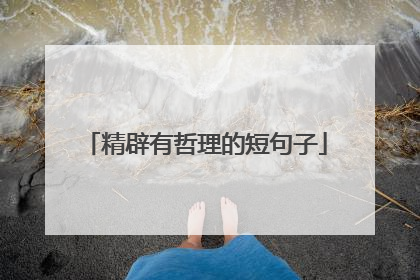 精辟有哲理的短句子