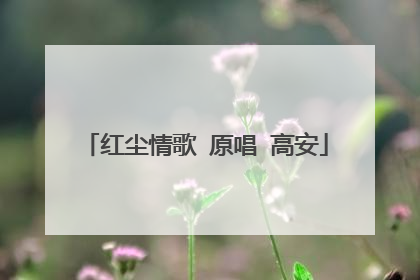 红尘情歌 原唱 高安