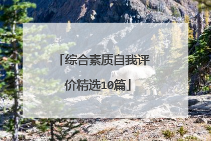 综合素质自我评价精选10篇
