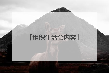 组织生活会内容