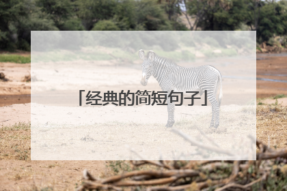 经典的简短句子