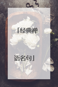 经典禅语名句