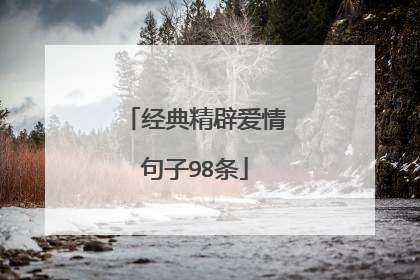 经典精辟爱情句子98条