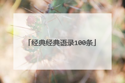 经典经典语录100条