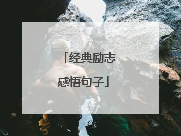 经典励志感悟句子