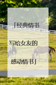 经典情书写给女友的感动情书