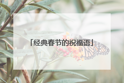 经典春节的祝福语