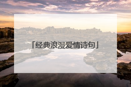 经典浪漫爱情诗句