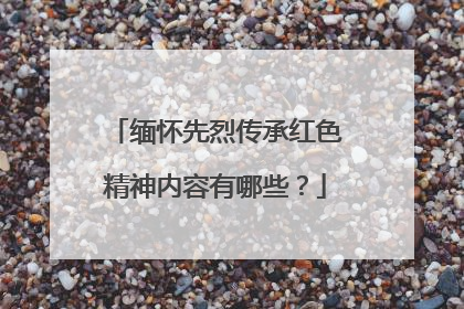 缅怀先烈传承红色精神内容有哪些？
