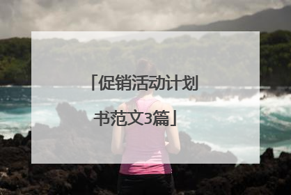 促销活动计划书范文3篇