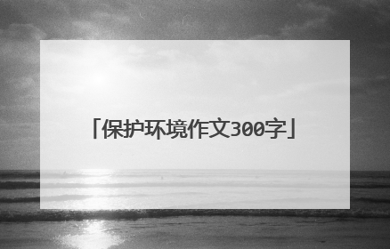 保护环境作文300字