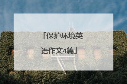 保护环境英语作文4篇