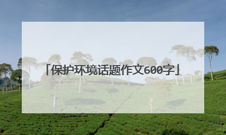 保护环境话题作文600字